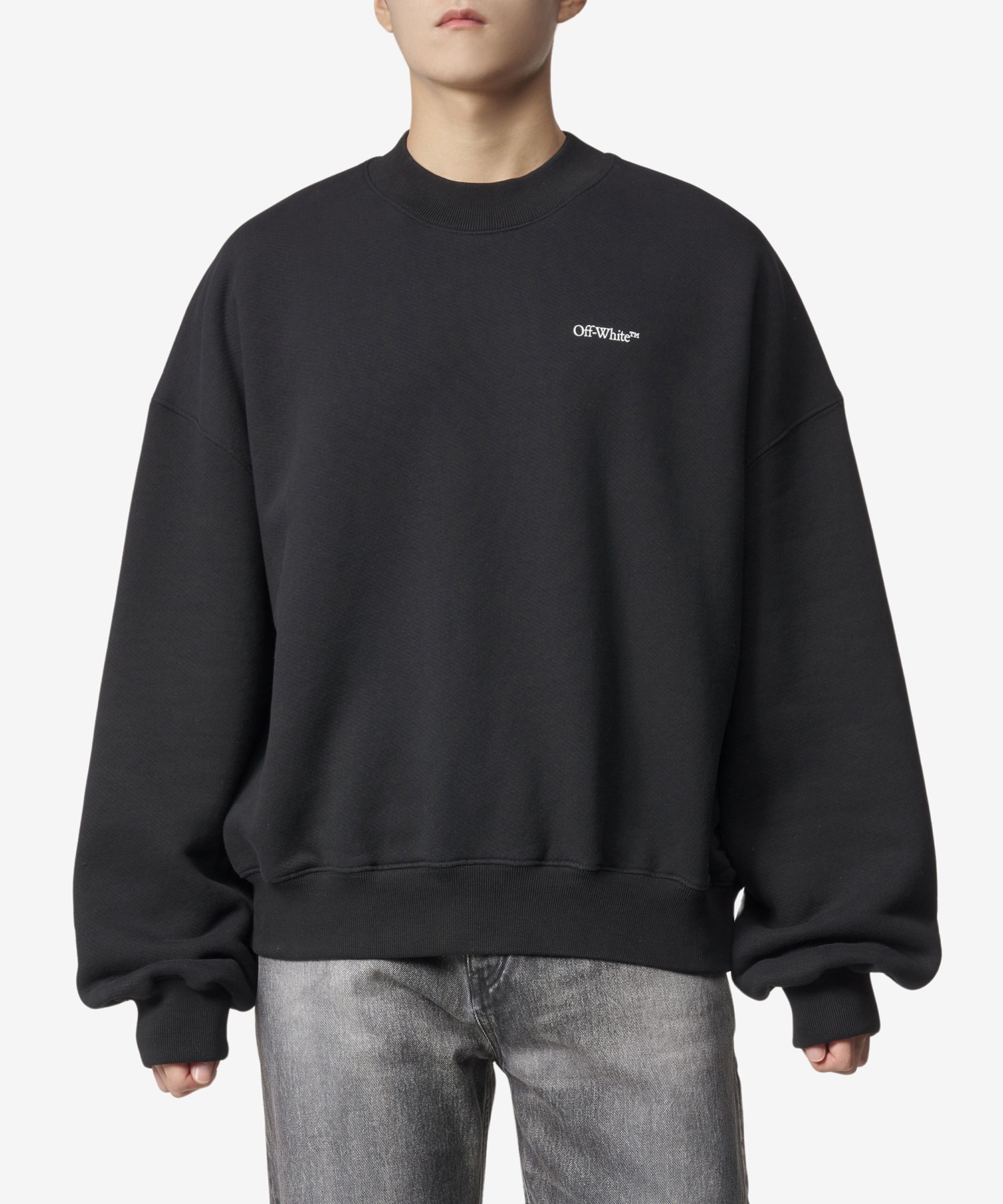 ★Off-White★ Scratch Arrow Over Crew Neck Sweatshirt Black MUSINSA | Off White Scratch Arrow Over Crewneck Sweatshirt