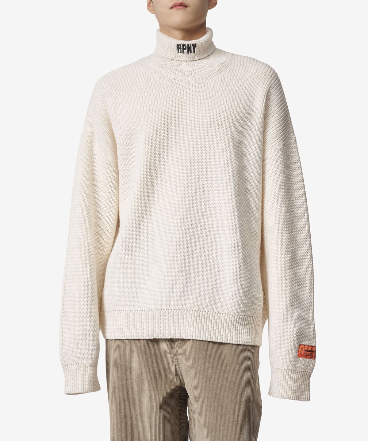 헤론 프레스톤(HERON PRESTON) HPNY 롤넥 스웨터 - 아이보리 / HMHA006F23KNI0010410