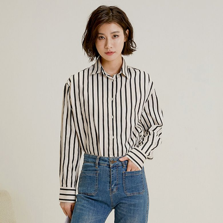 LS_French vintage striped shirt