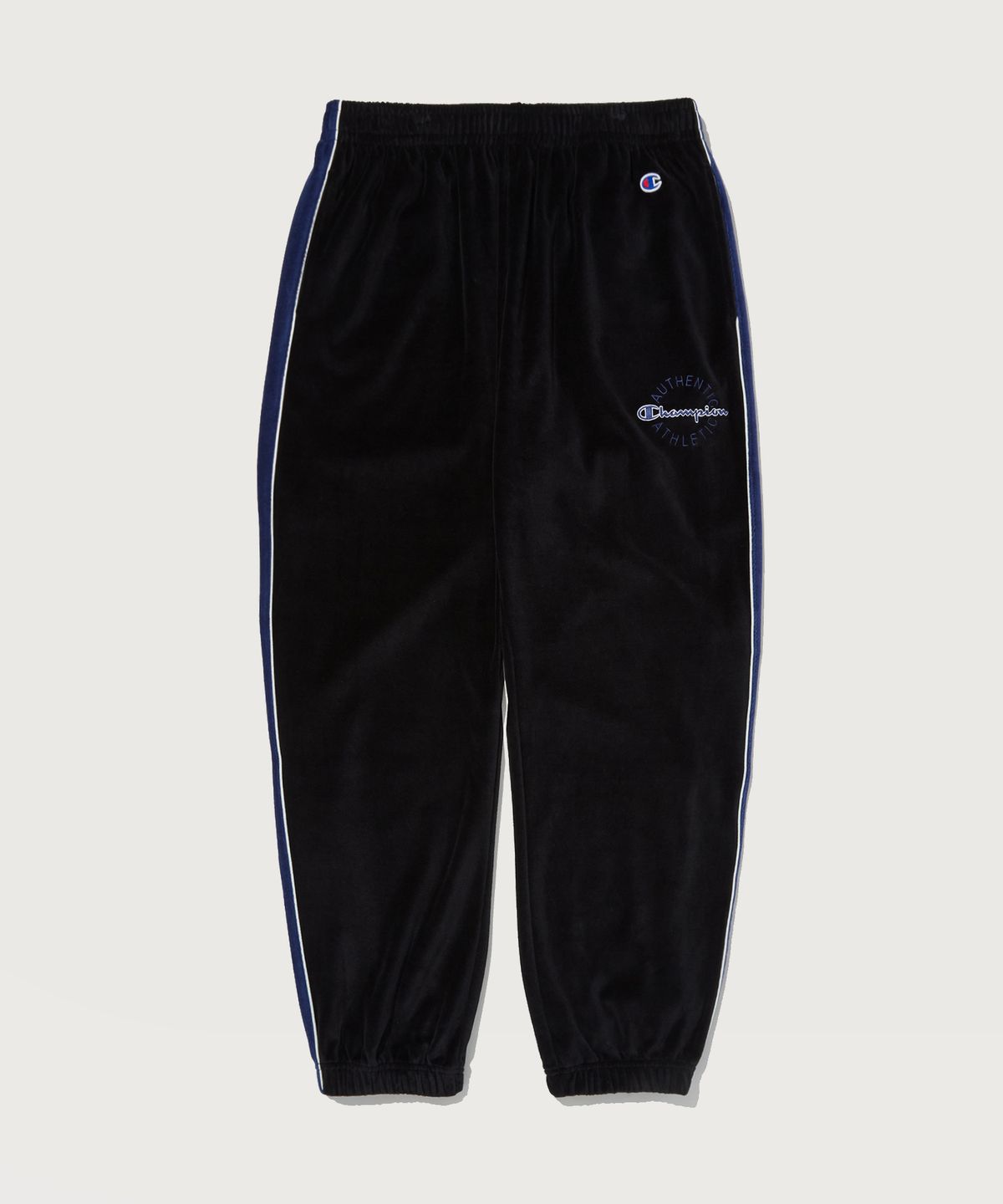 챔피온(CHAMPION) 스크립트 로고 벨루어 조거 팬츠 Black