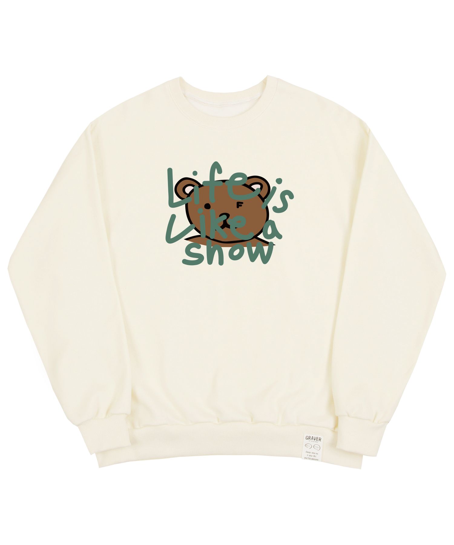 [GRAVER]★BIG DRAWING LETTER BEAR SWEATSHIRT Designer fashion, Seoul-fully created | W Concept