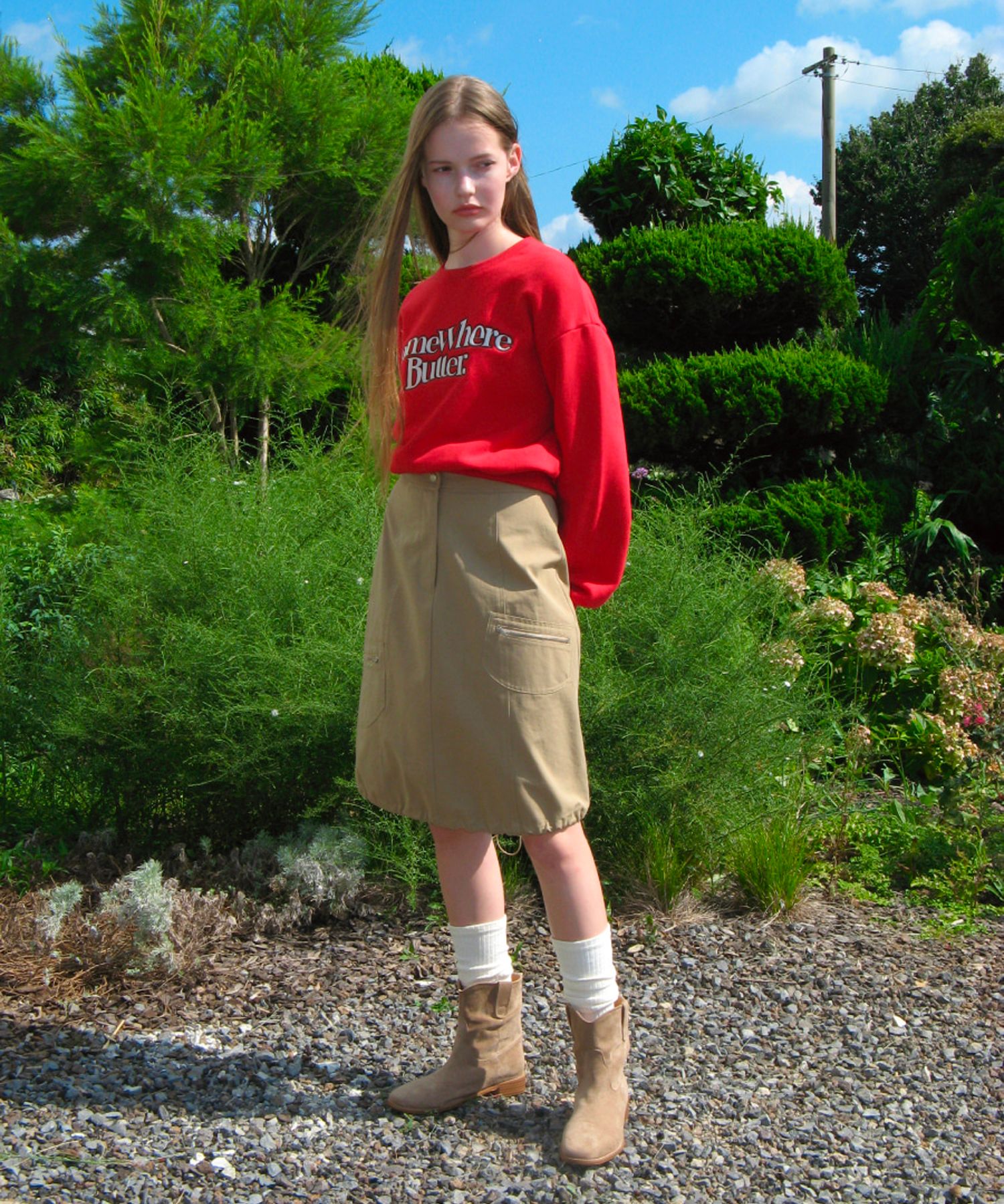 [SOMEWHERE BUTTER]★String cargo skirt MUSINSA | SOMEWHEREBUTTER String cargo skirt - beige