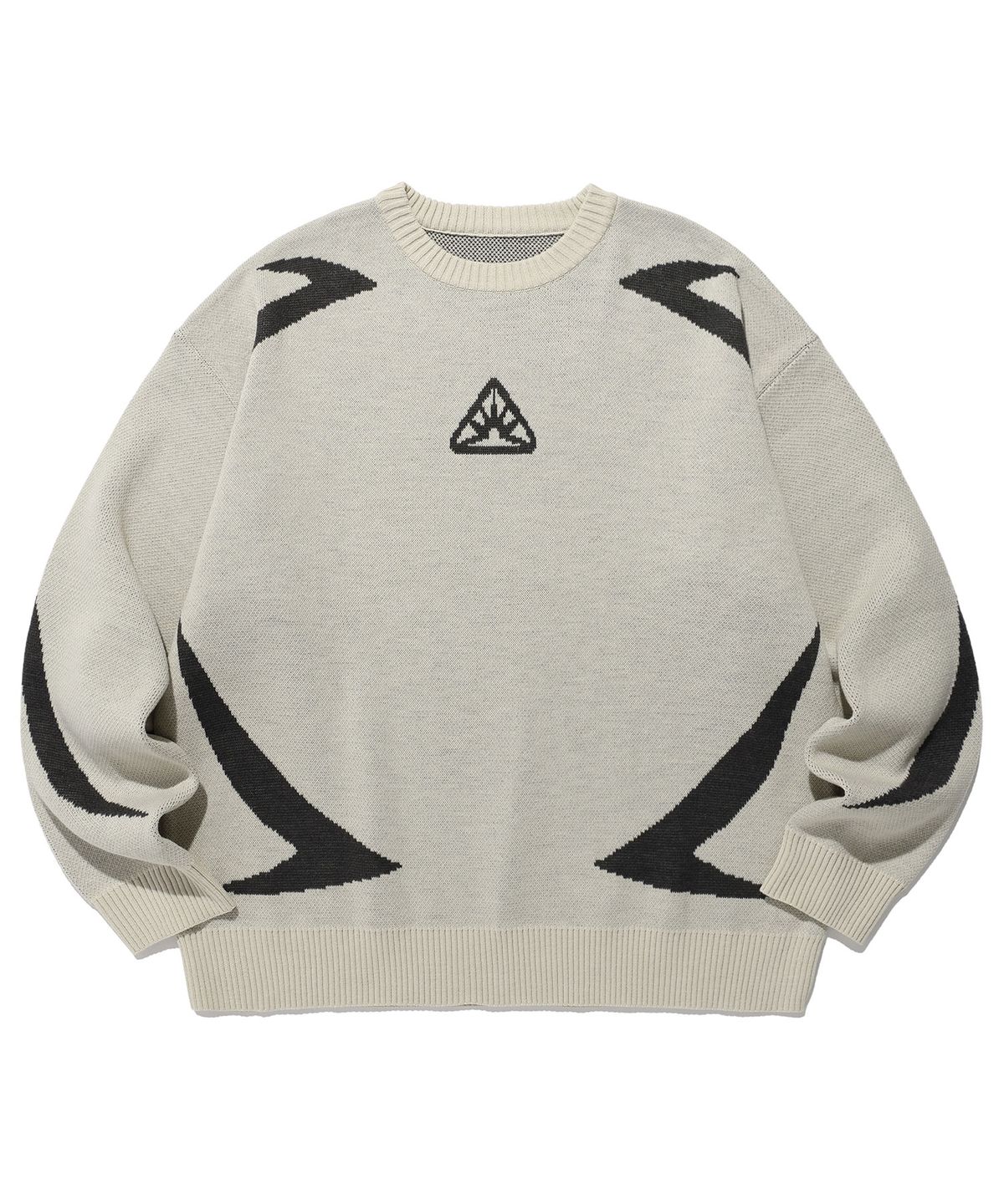 이스트쿤스트(ISTKUNST) SPORTY SUNRISE LOGO KNIT_BEIGE(IK2DFMK600A)