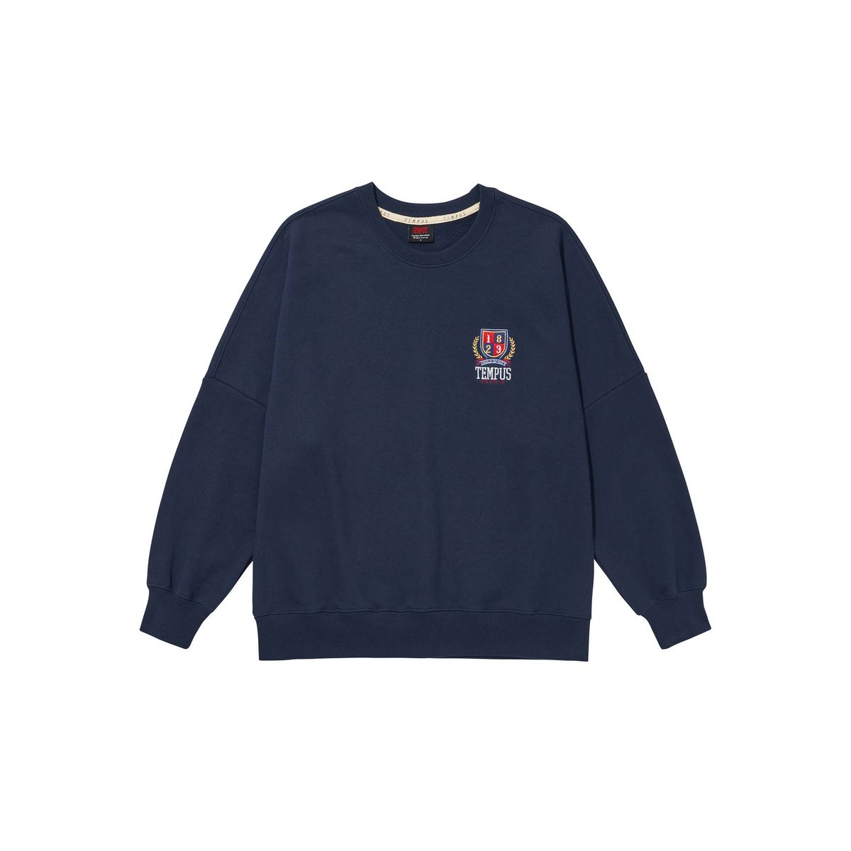 템푸스스튜디오(TEMPUS STUDIO) EMBROIDERY LOGO SWEATSHIRTS [NAVY]
