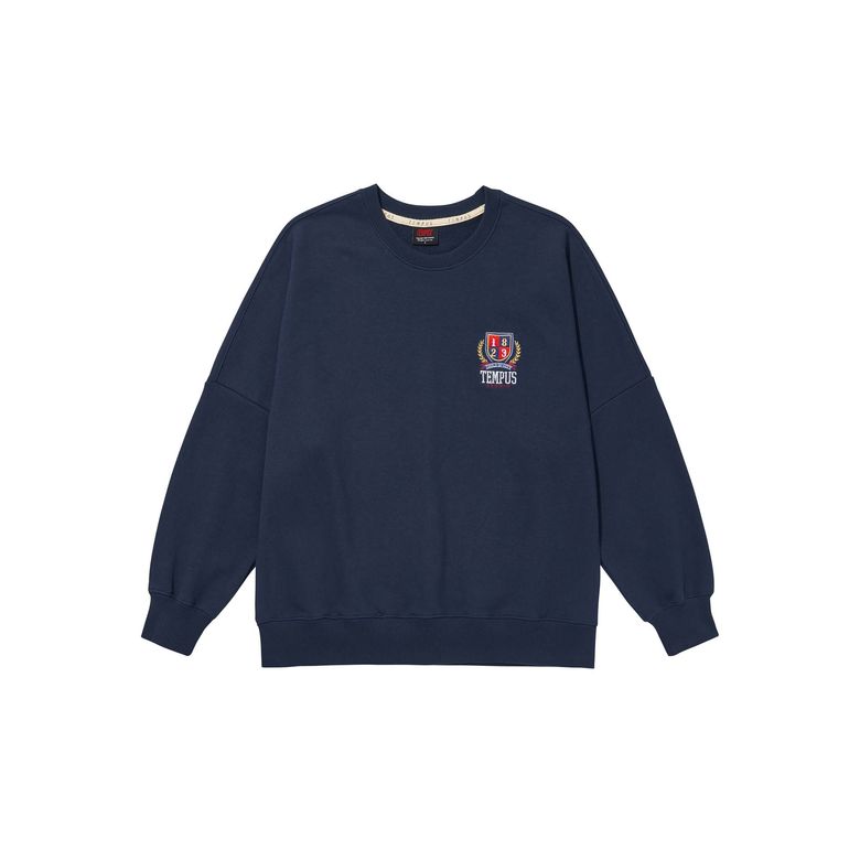 EMBROIDERY LOGO SWEATSHIRTS [NAVY]