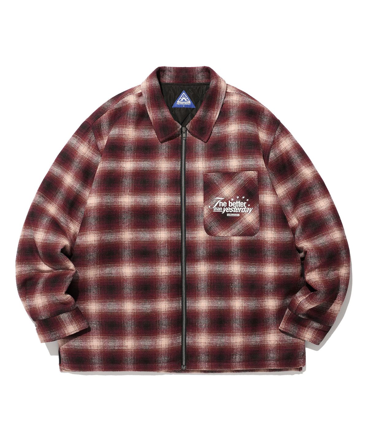 이스트쿤스트(ISTKUNST) PLAID FLANNEL ZIP JACKET_RED(IK2DFMB908A)