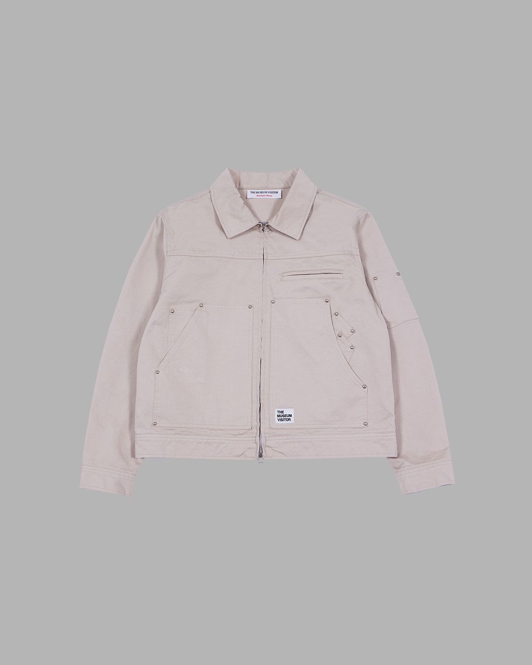 ◆THE MUSEUM VISITOR◆ STUD BACK LOGO CARPENTER JACKET BLACK MUSINSA | THE MUSEUM VISITOR STUD BACK LOGO CARPENTER JACKET