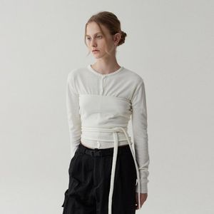 코튼 랩 가디건set-아이보리