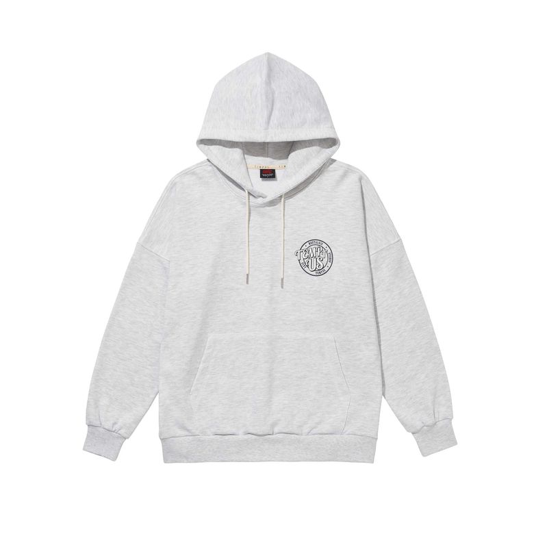 TEMPTING LOGO HOODIE [WHITE MELANGE]