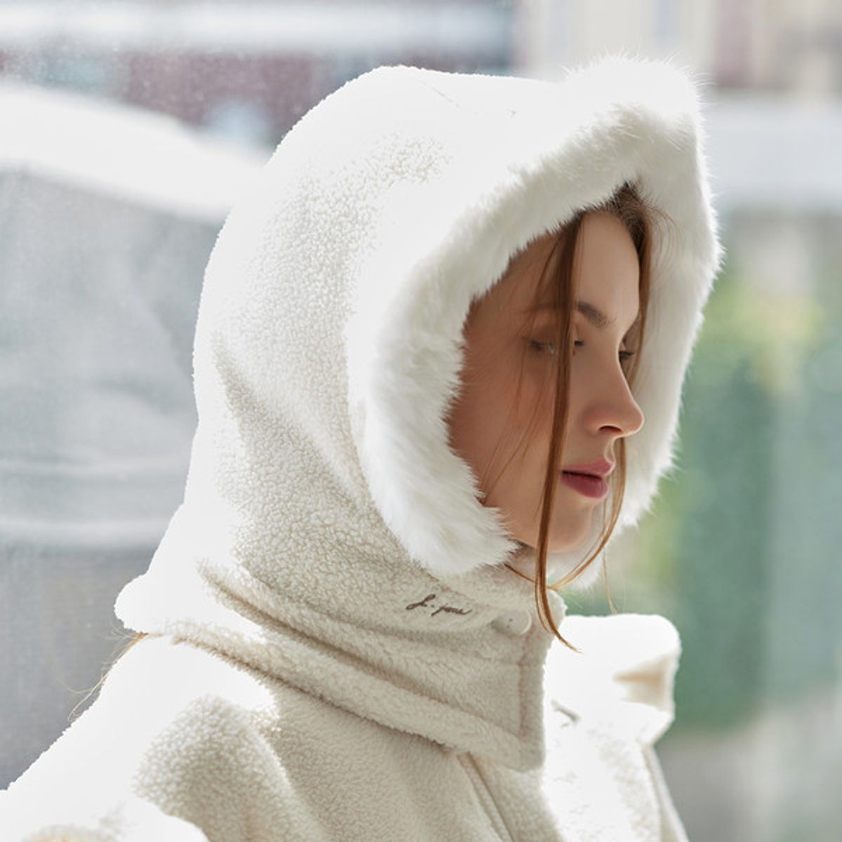 제이제인(J.JANE) 퍼 후리스 바라클라바 (Ivory)
