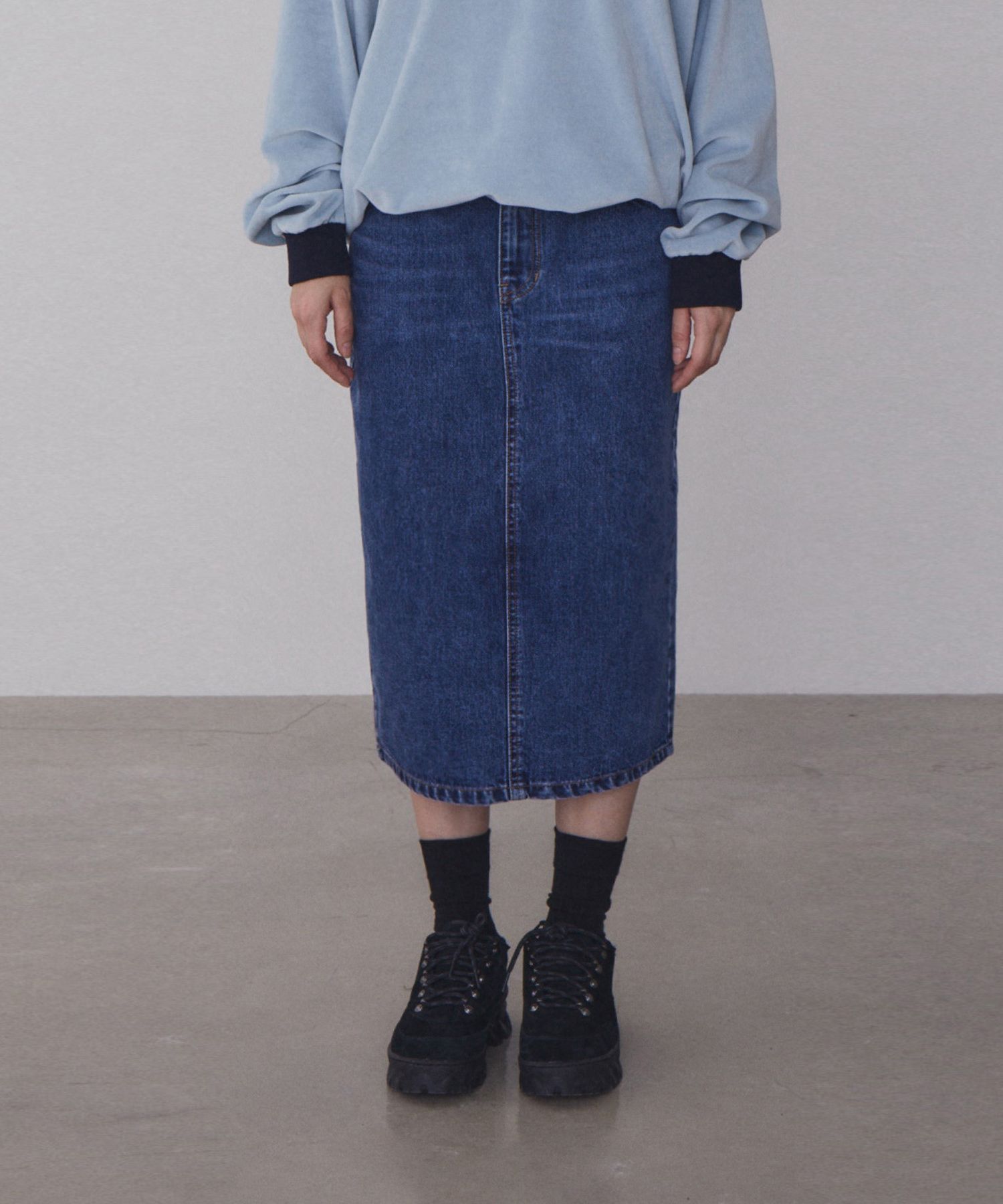 ☆送料・関税込☆Rest&Recreation★RR DENIM MIDI SKIRT★ MUSINSA | REST&RECREATION RR DENIM MIDI SKIRT_BLUE