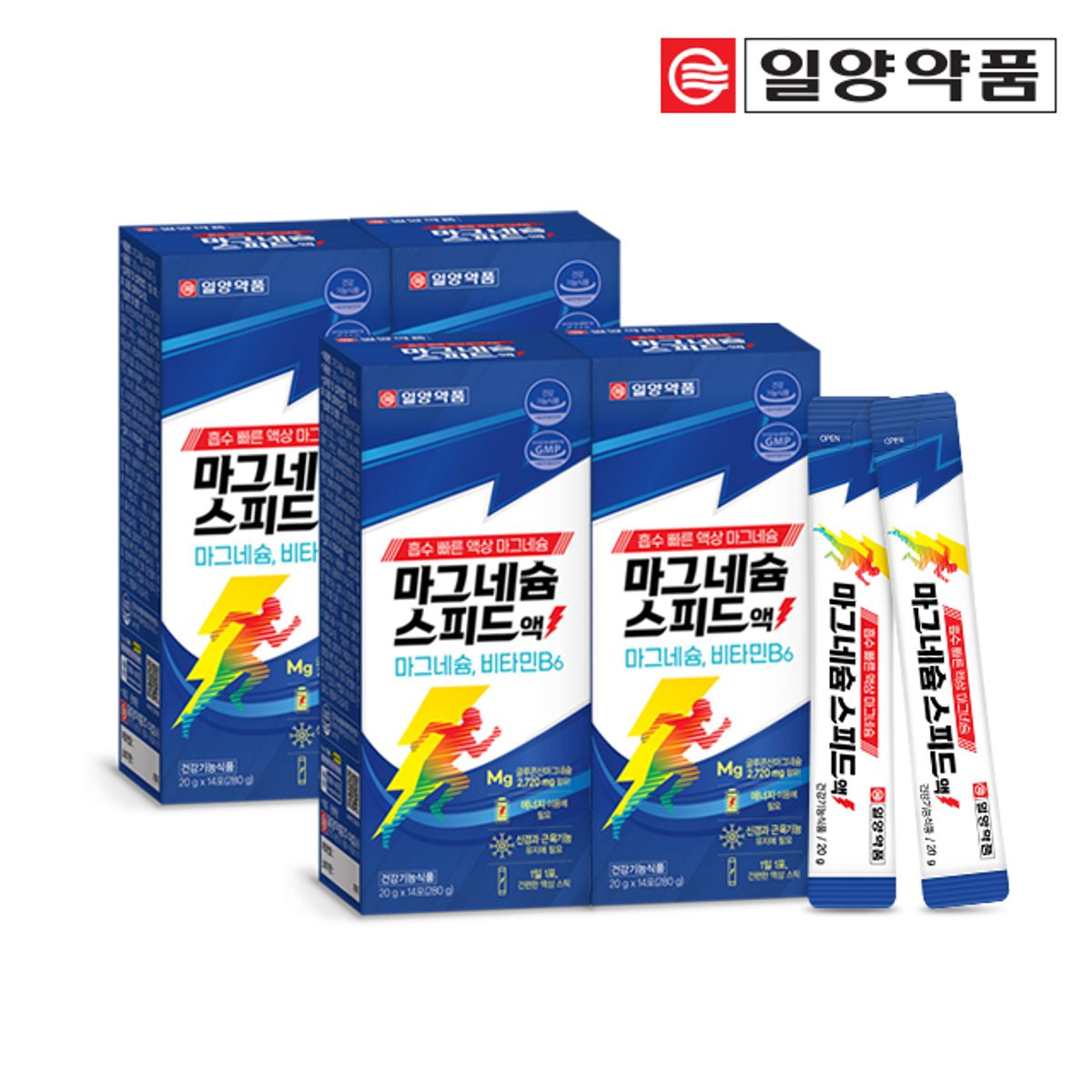 일양약품(IL-YANG PHARM) 마시는 글루콘산 마그네슘 비타민B6 스피드 액상 4박스