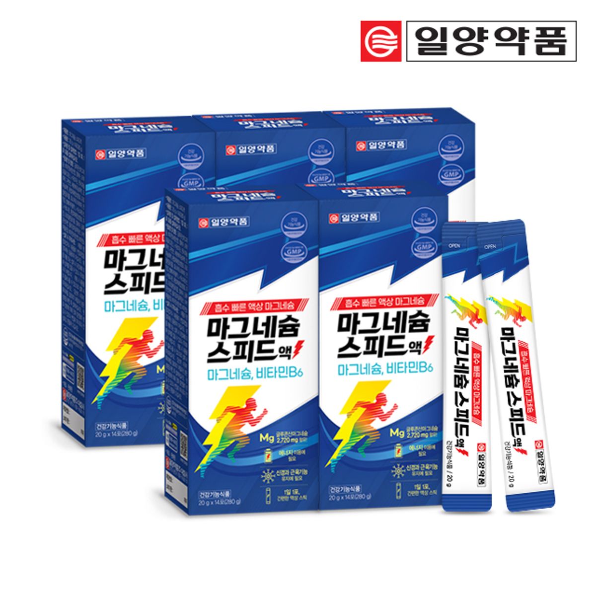 일양약품(IL-YANG PHARM) 마시는 글루콘산 마그네슘 비타민B6 스피드 액상 5박스