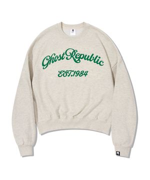 커시브 1984 자수 크롭 맨투맨 GMT-150