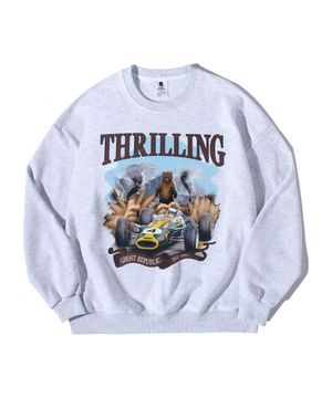 THRILLING 빈티지 프린팅 오버핏 맨투맨 GMT-145