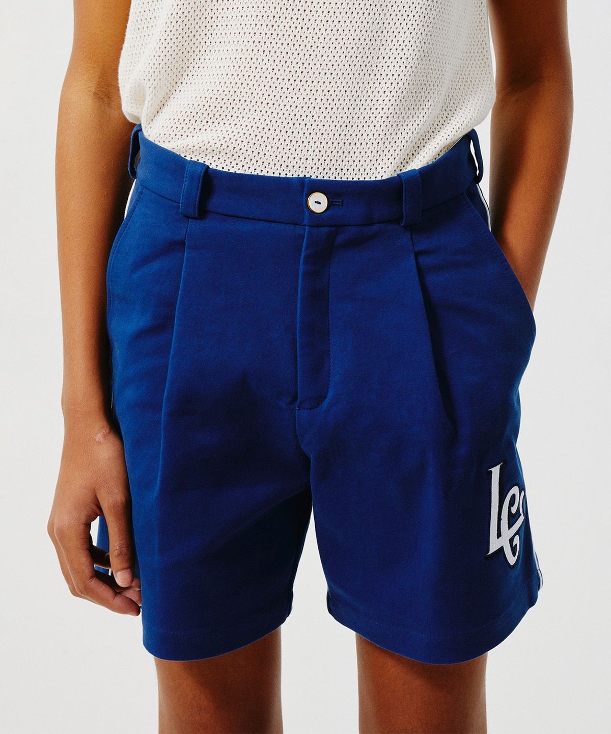 레이트 체크아웃(LATE CHECKOUT) (M) LC 네이비 베이스볼 쇼츠 LC NAVY BASEBALL SHORTS