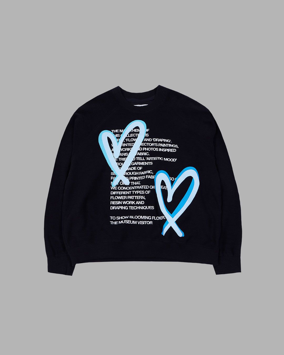 スウェット・トレーナー THE MUSEUM VISITOR HEART SPRAY PRINTED SWEATSHIRTS MY1500 HEART SPRAY PRINTED SWEATSHIRTS (WHITE) : THE MUSEUM VISITOR