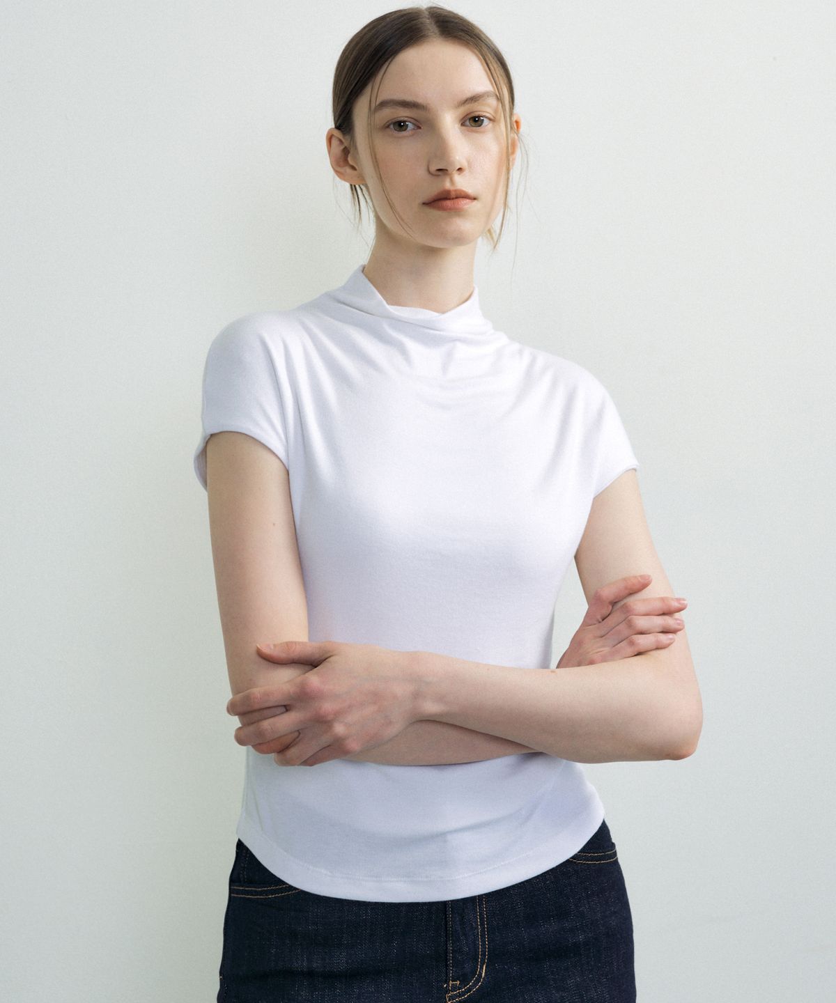 오떼뜨(OCTETTE) JERSEY COWL SLEEVELESS T_3COLOR