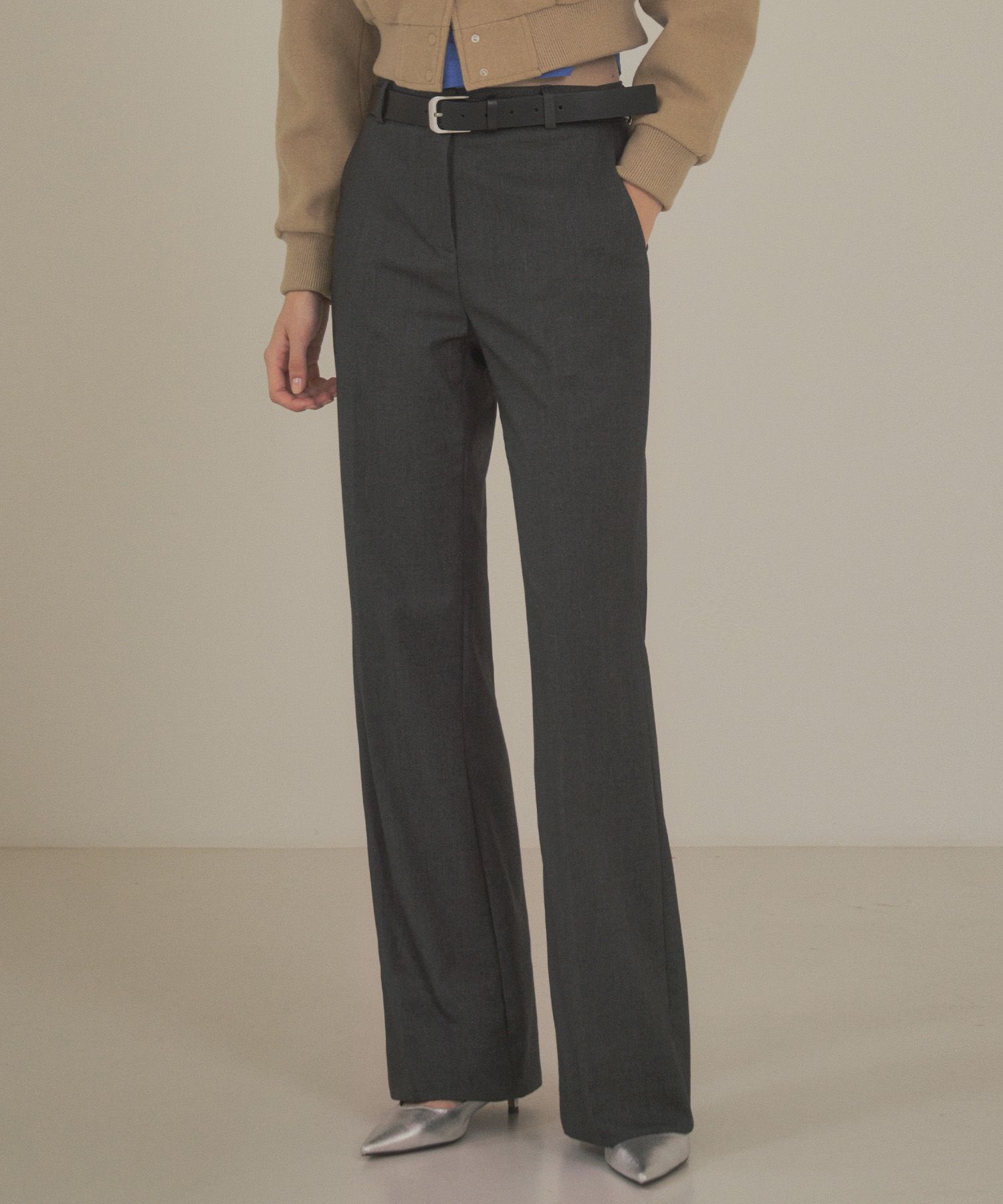 パンツ Siyazu SIPT7090 Feminine Low Rise Bootcut Slacks_Charcoal MUSINSA | SIYAZU SIPT7090 Feminine low rise bootcut