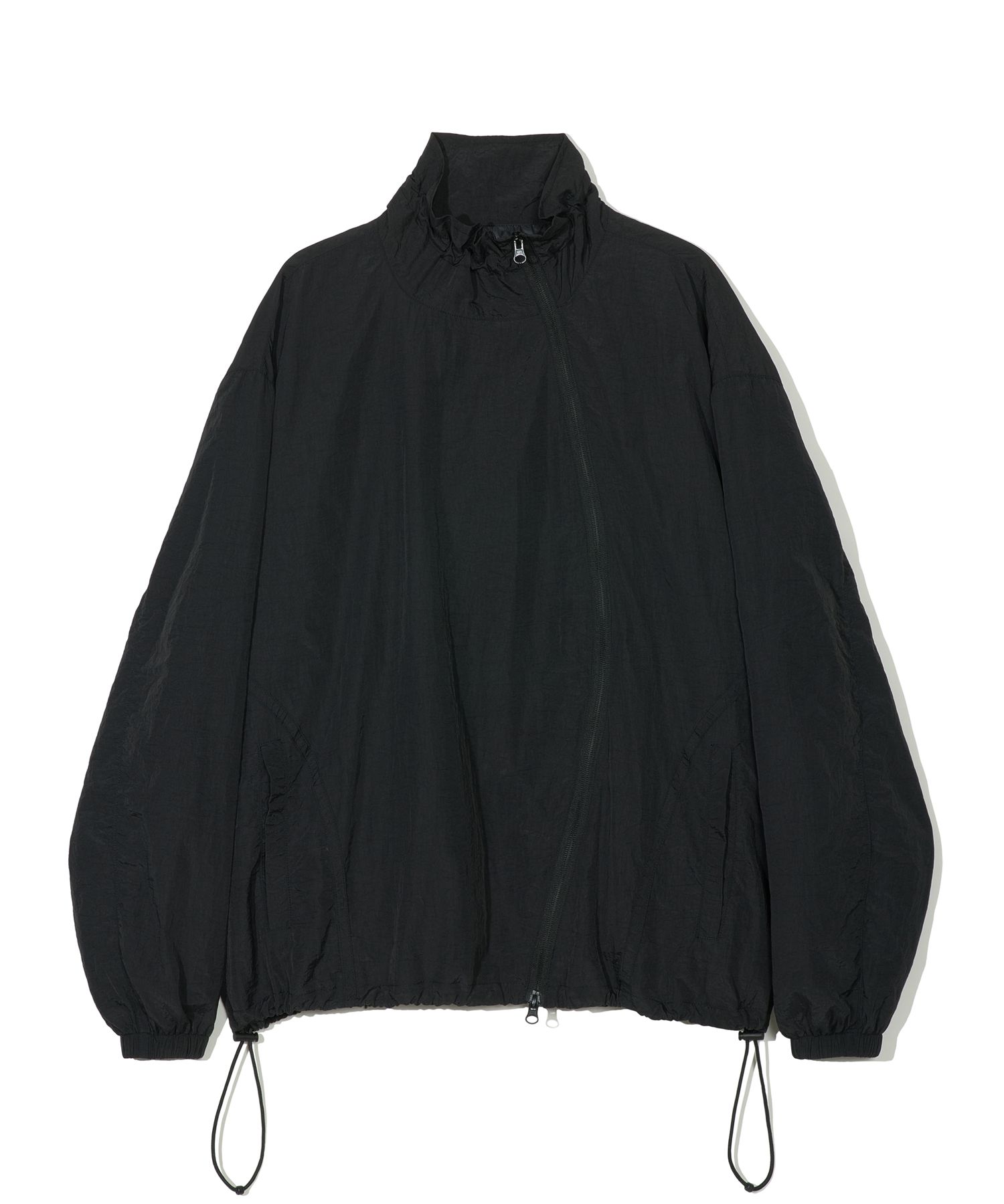 MUSINSA公式 | PARTIMENTO Curved zipper windbreaker zip-up