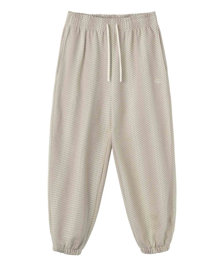 Irregular Stripe Jogger Pants Raw/Indie Pink