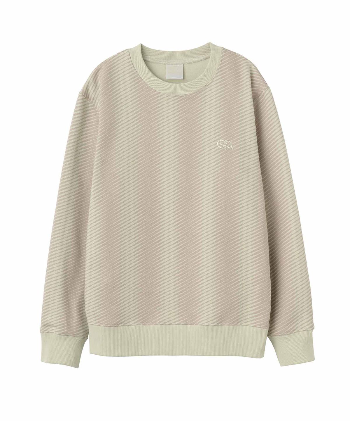 스컬프터(SCULPTOR) Irregular Stripe Sweatshirt Raw/Indie Pink