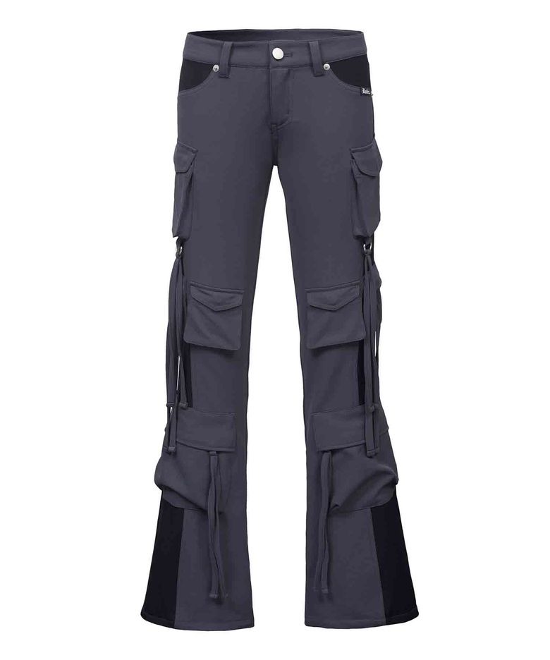 Flared Cargo Pants Charcoal