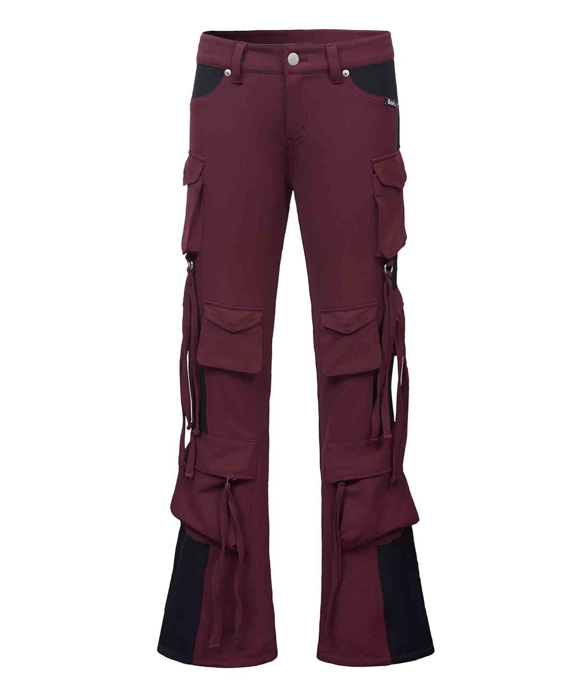 배디(BADEE) Flared Cargo Pants Burgundy