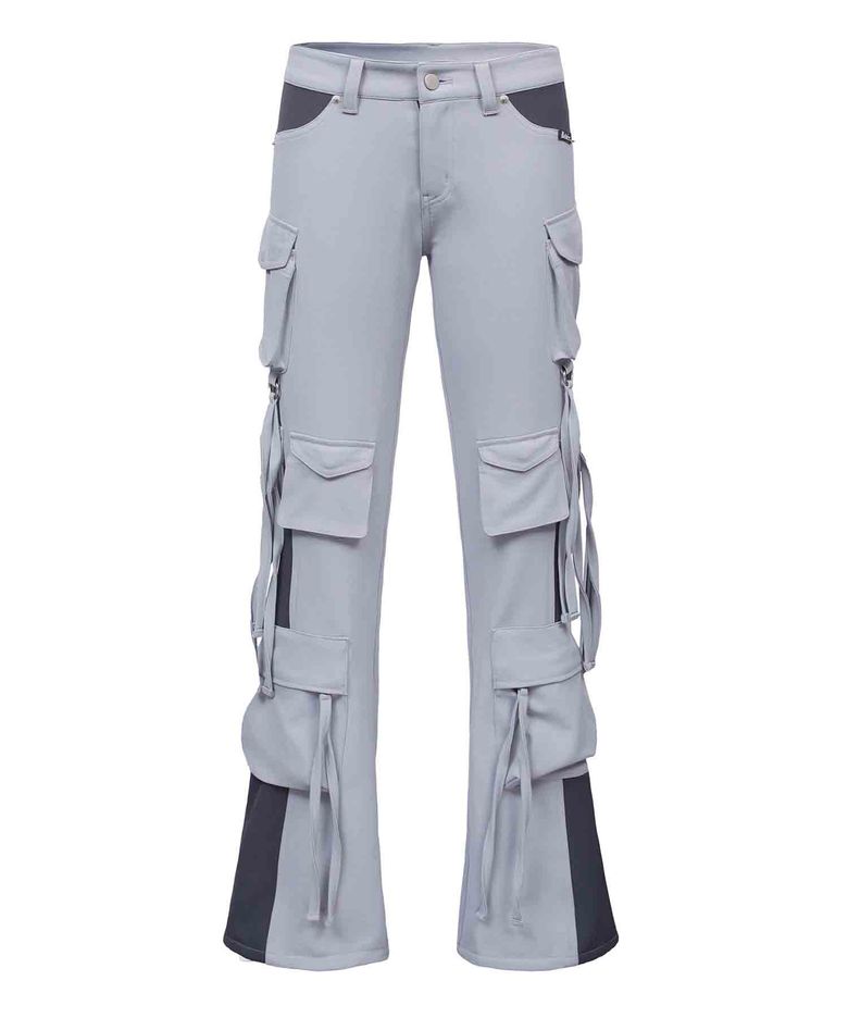 Flared Cargo Pants Gray