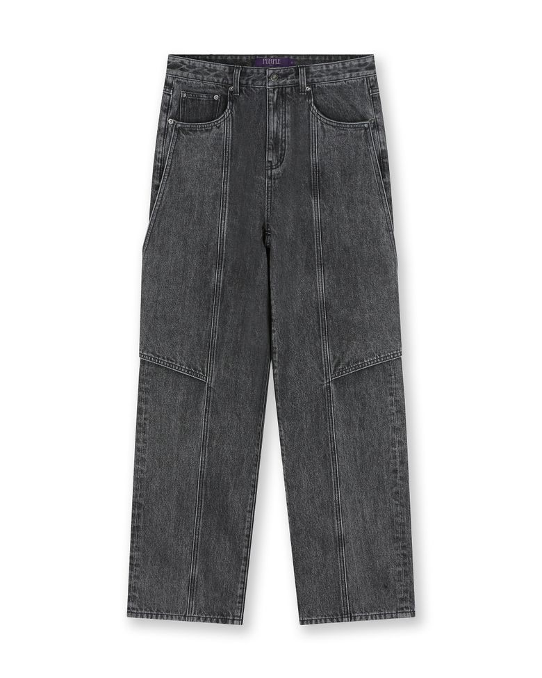 BIG FRONT PANELS JEANS FADE BLACK