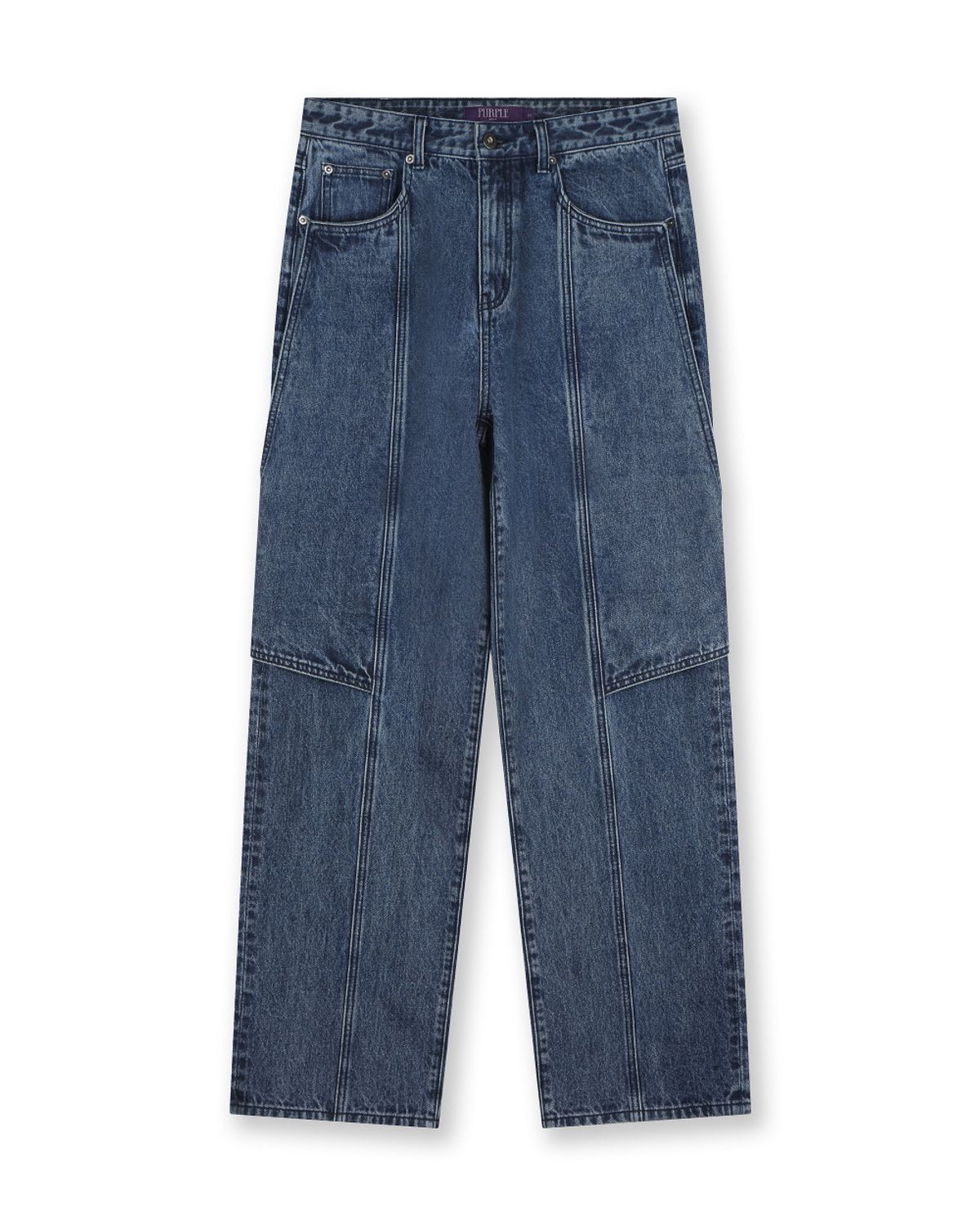 비슬로우(BESLOW) BIG FRONT PANELS JEANS BLUE