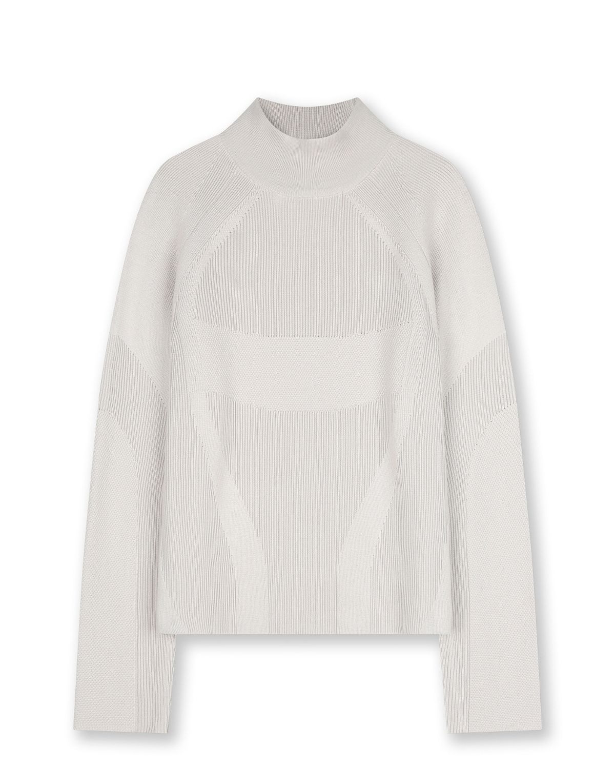 비슬로우(BESLOW) ACTIVE HIGH NECK KNIT LIGHT GREY