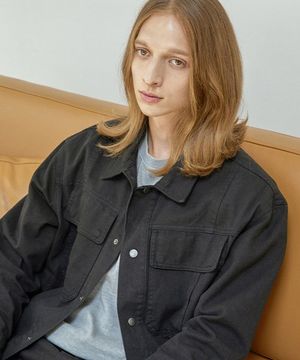 남여공용 컬러데님 베이직 트러커 (BLACK) (HZ8DJ80-39)