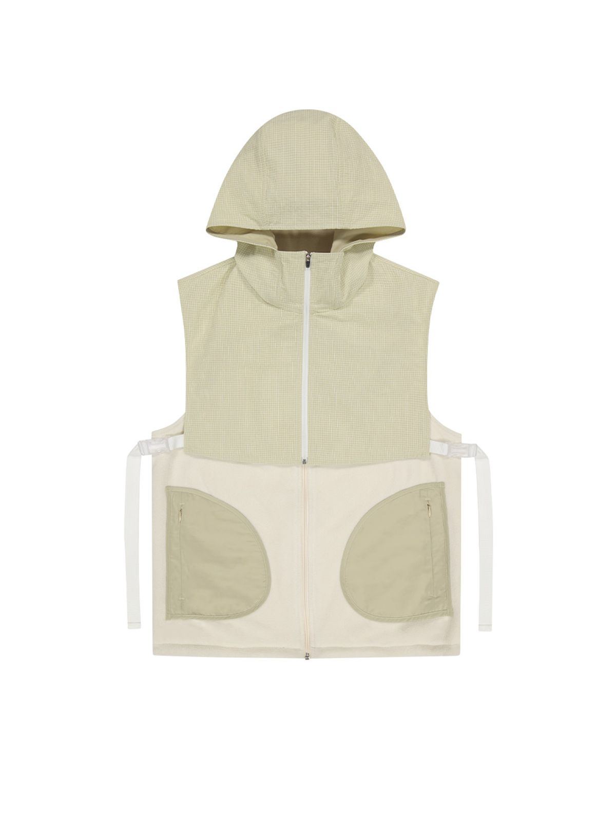 뚜오미오(TUOMIO) HOODED GEAR FLEECE VEST [BEIGE]