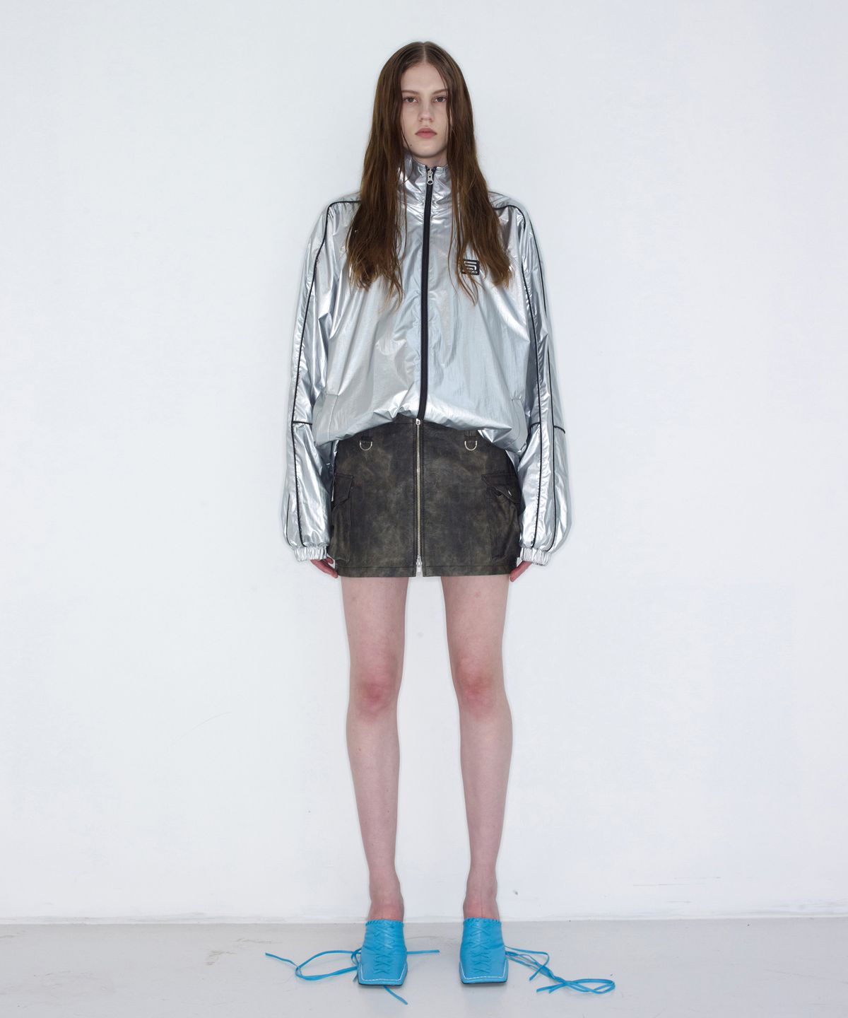 에스이오(s/e/o) CARGO LEATHER MINI SKIRT_VINTAGEBROWN