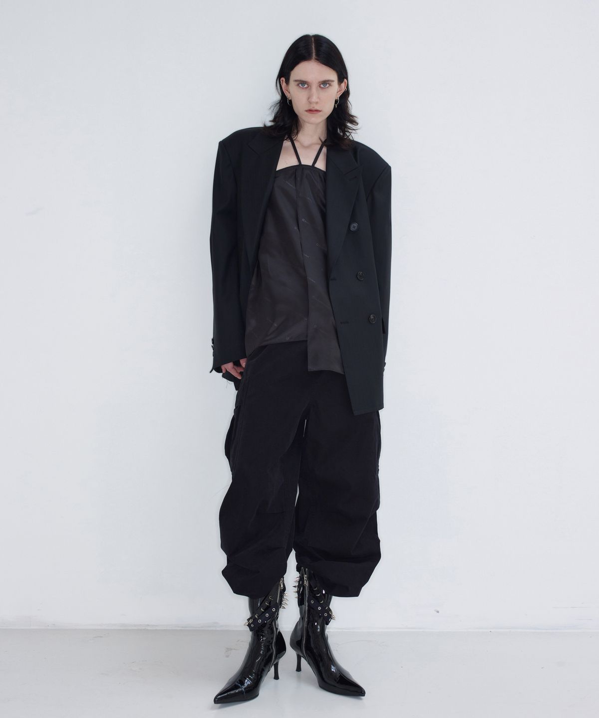 에스이오(s/e/o) CARGO COTTON BIG PANTS_BLACK