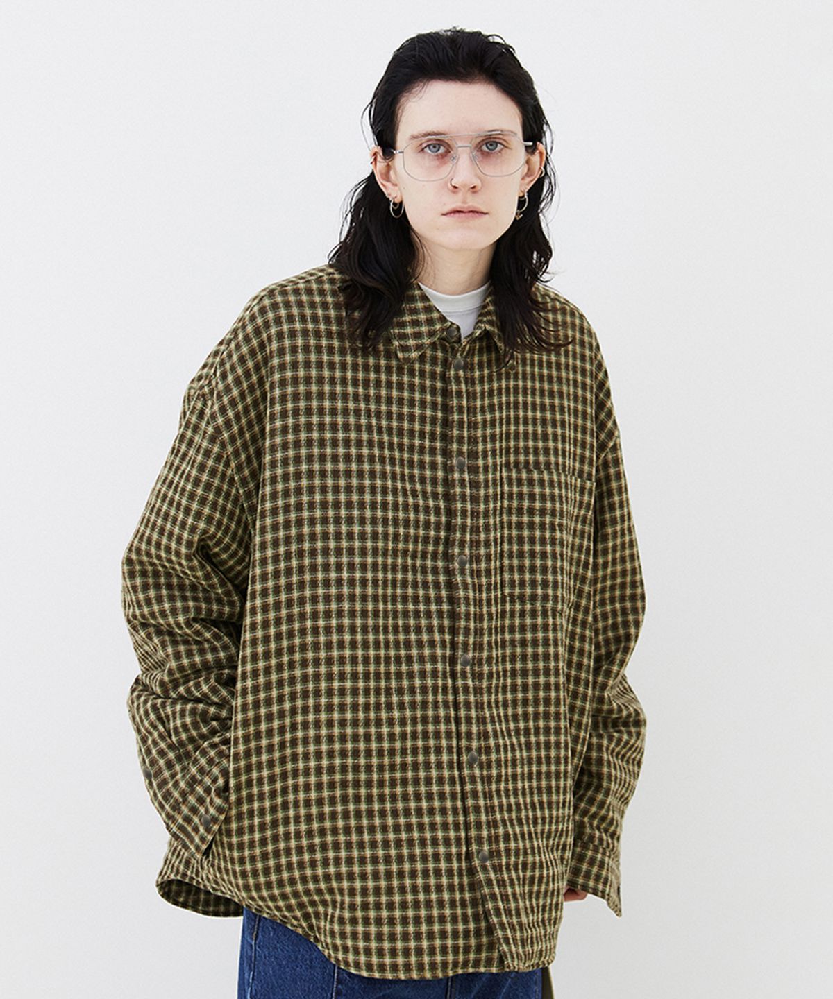 이에이(IEY) OVER SHIRT JUMPER Brown
