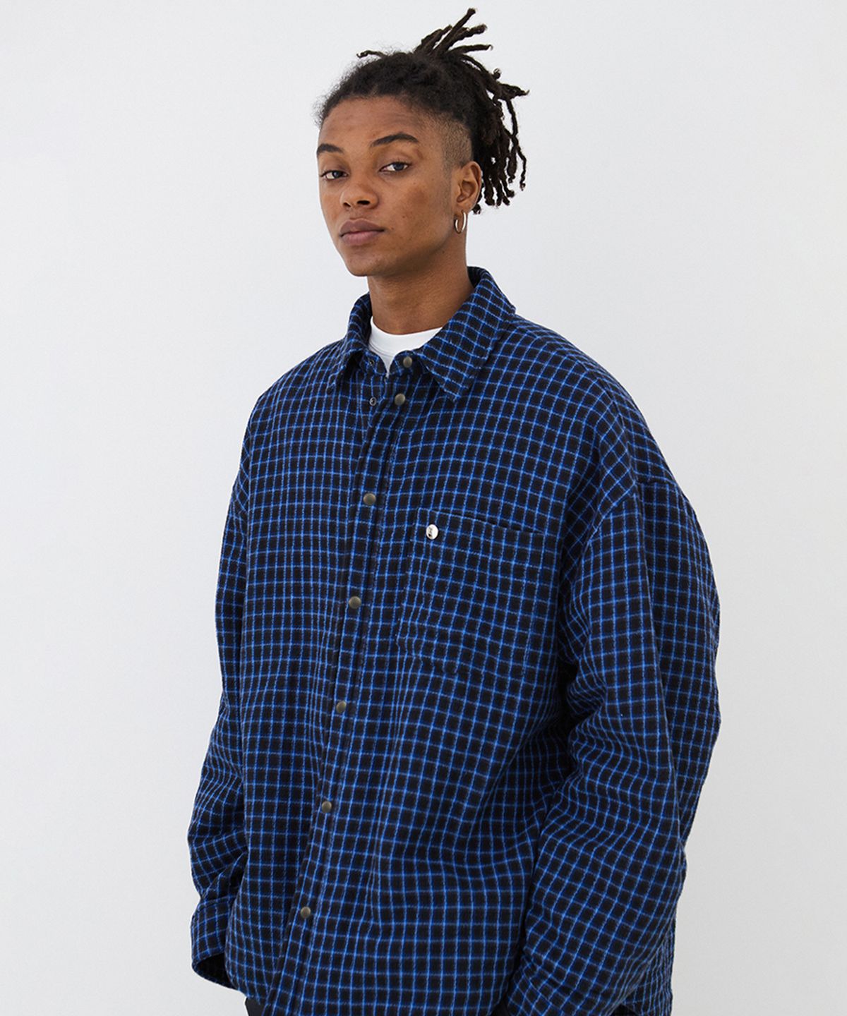 이에이(IEY) OVER SHIRT JUMPER Blue