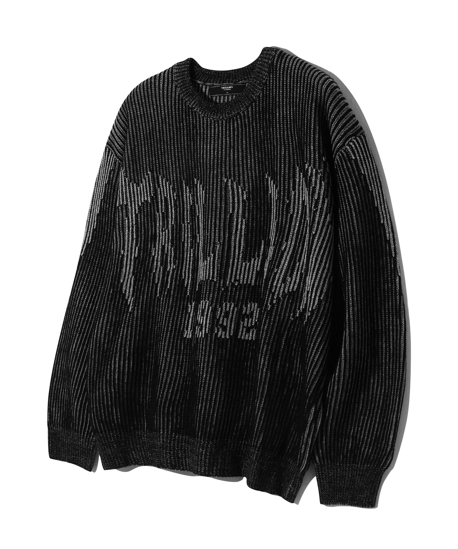 ★【TRILLION】★WASHABLE TWO TONE CREW NECK GRAPHIC KNI.T★ MUSINSA | TRILLION Washable two-tone crewneck graphic knit