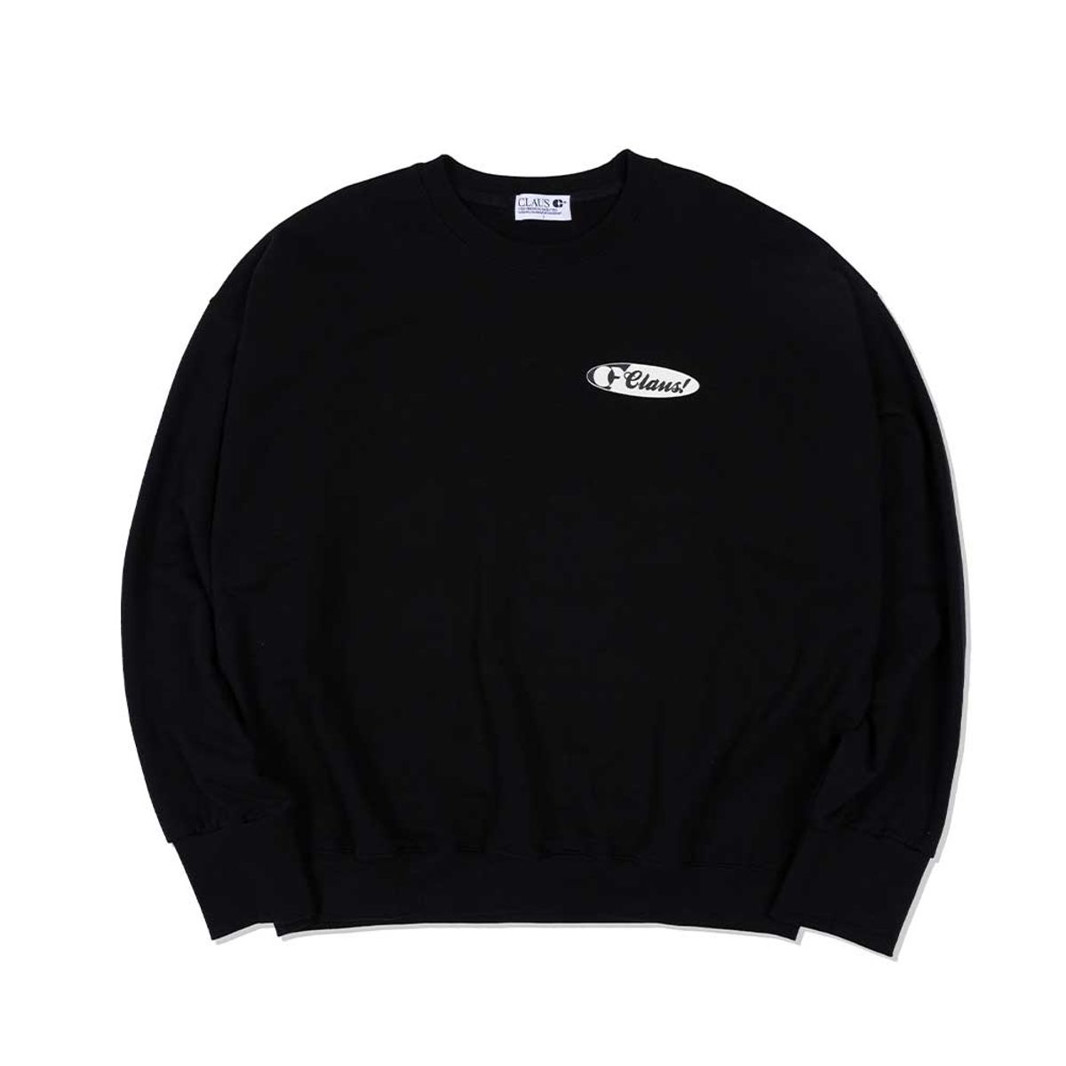 클로스랩(CLAUSLAB) CLAUS OVAL SWEATSHIRT BLACK