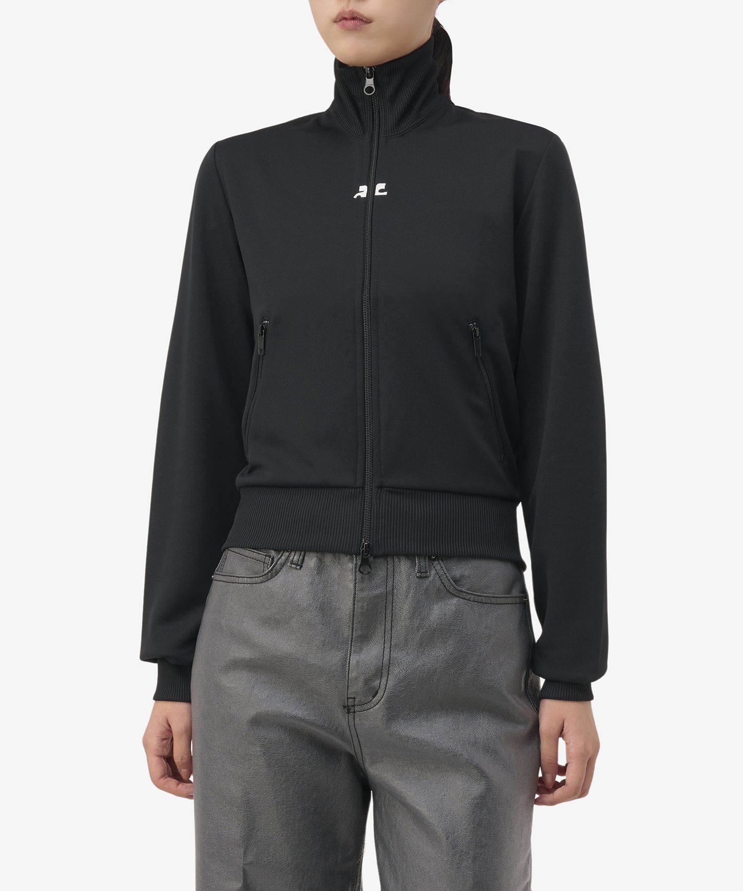 【Courreges】スリムロゴ ジップアップ トラックジャケット Courreges】スリムロゴ ジップアップ トラックジャケット