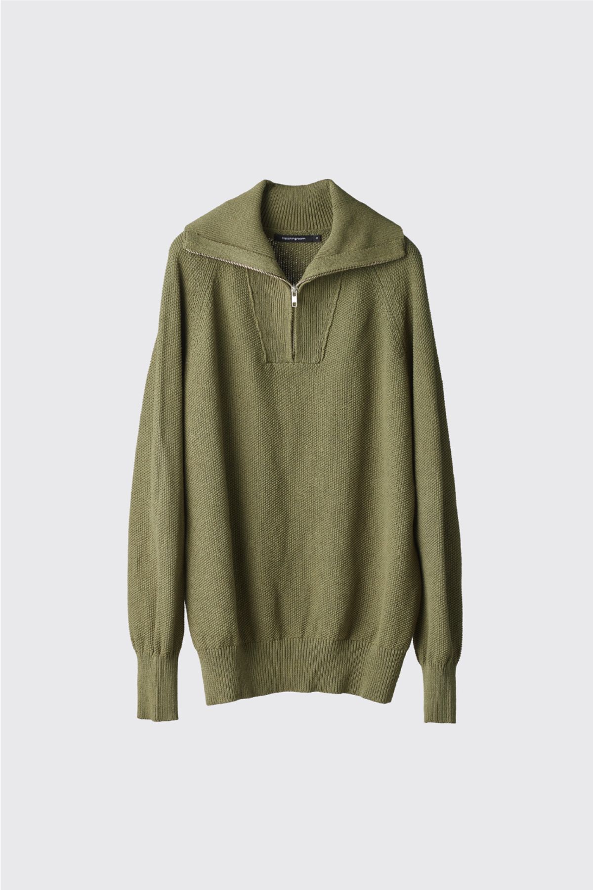 해칭룸(HATCHINGROOM) Vase Neck Knit Olive