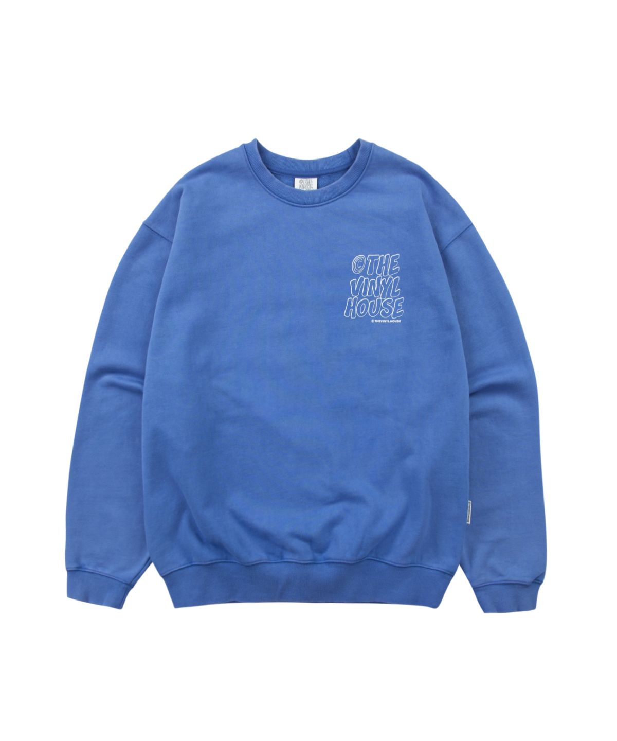 더바이닐하우스(THEVINYLHOUSE) BLEACH LOGO SWEATSHIRTS BLUE (VH2DFUM447A)