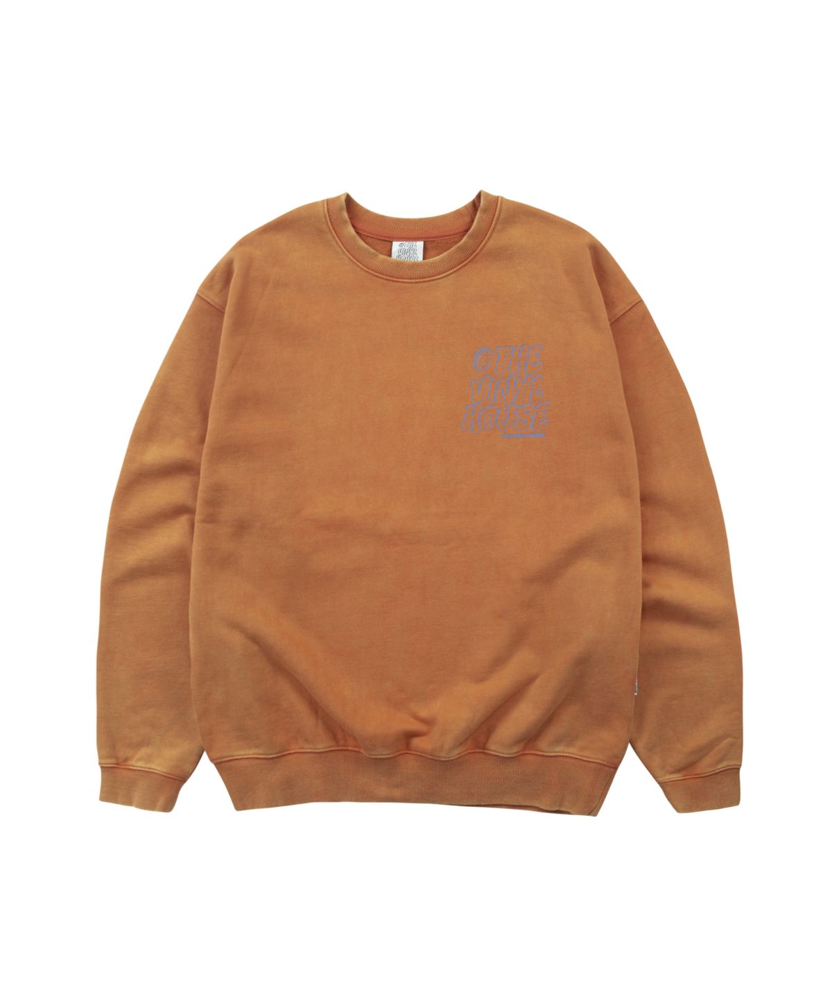 더바이닐하우스(THEVINYLHOUSE) BLEACH LOGO SWEATSHIRTS ORANGE (VH2DFUM447A)
