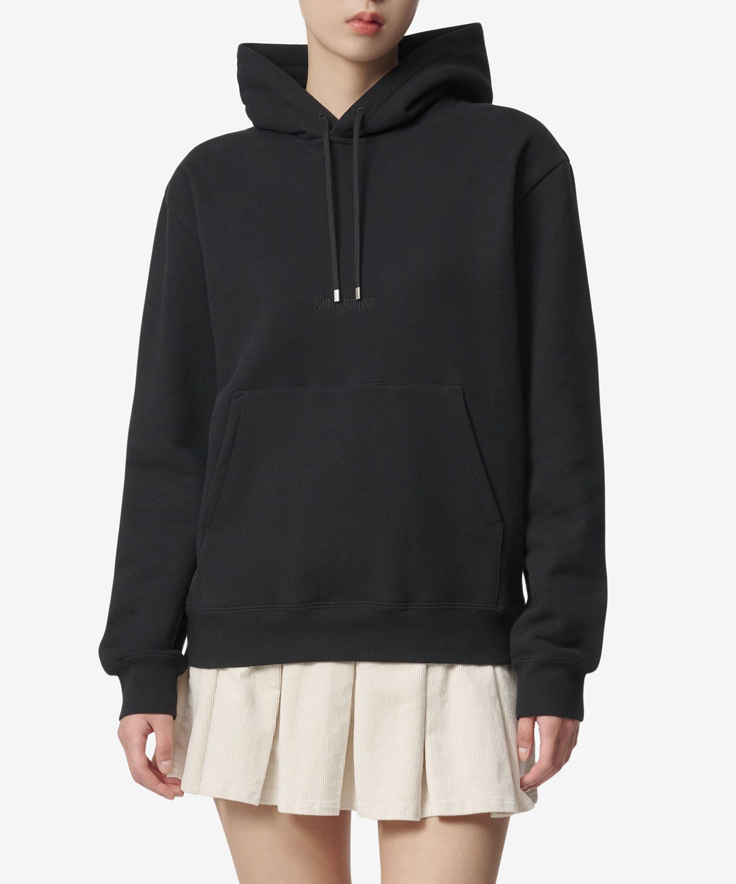 MUSINSA公式 | SAINT LAURENT Classic Small Logo Hoodie - Black