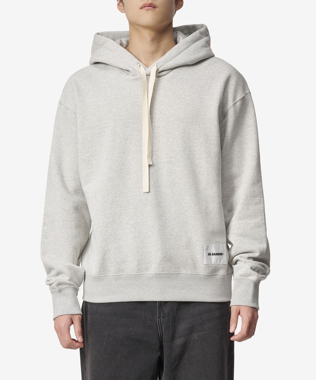 질 샌더(JIL SANDER) 로고 라벨 후드 - 그레이 / J47GU0105J20010052