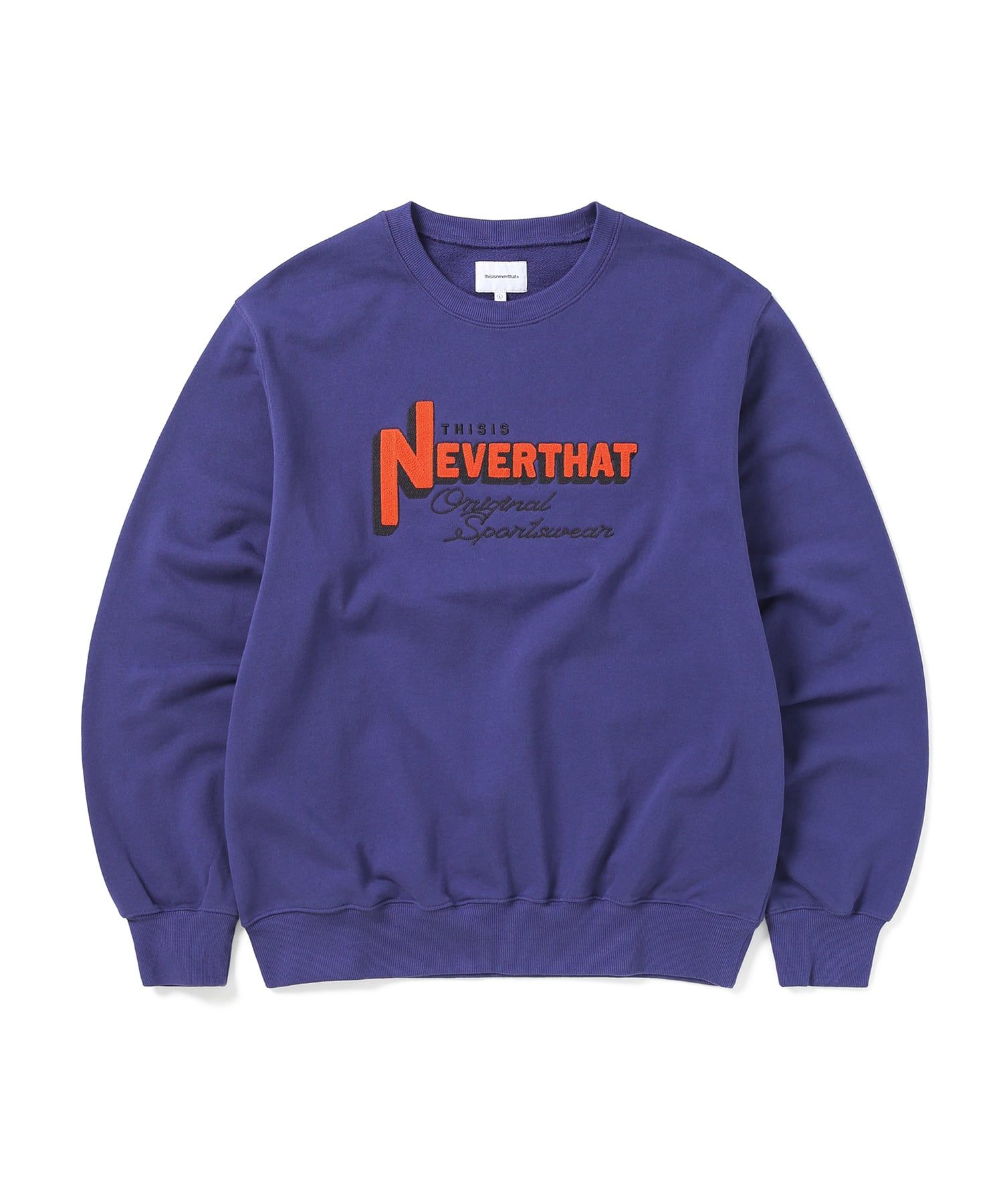 さらに100円引き◆thisisneverthat◆TNT League Crewneck MUSINSA公式 | thisisneverthat® TNT League Crewneck Purple