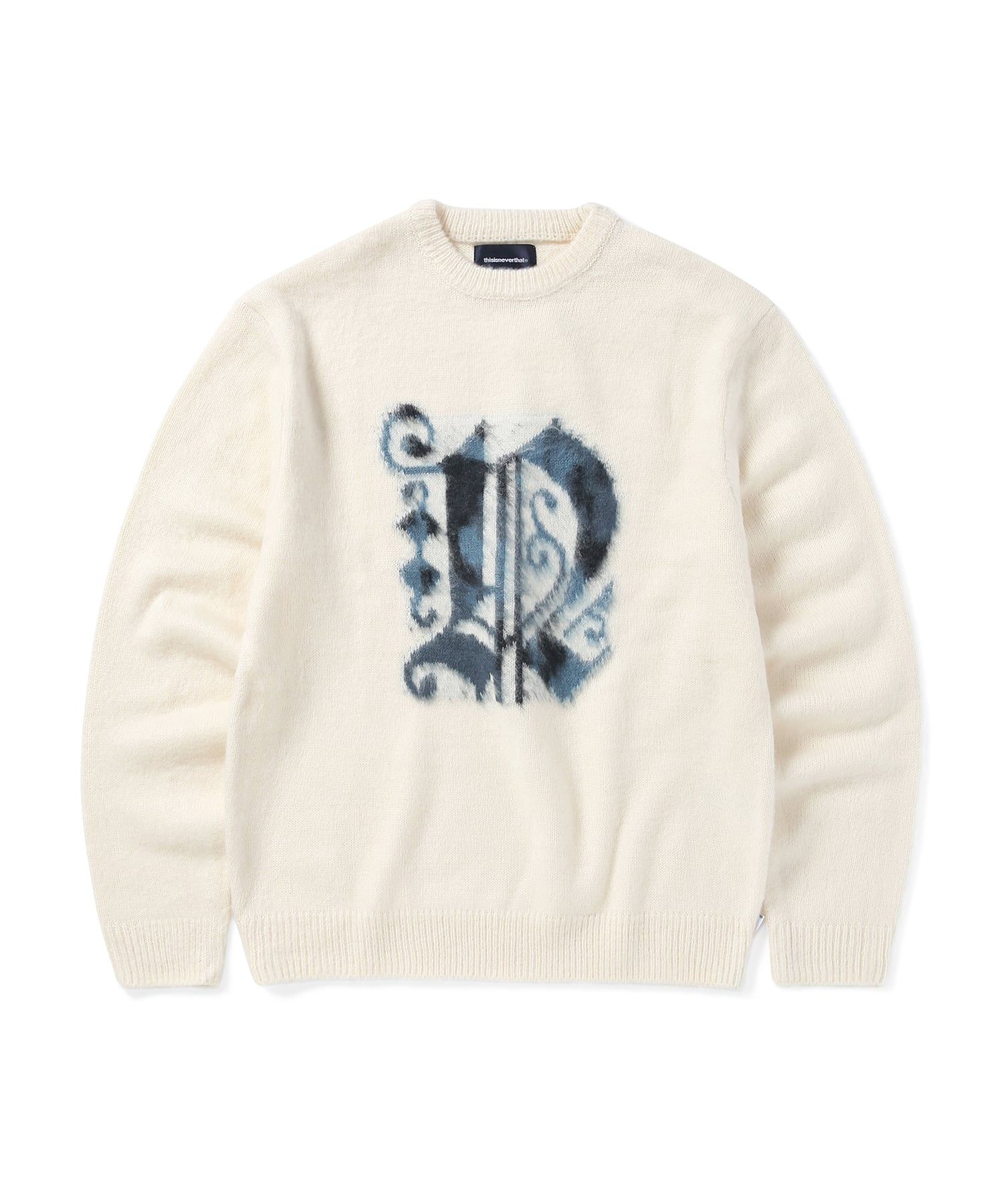 MUSINSA | thisisneverthat® Fortuna N-Logo Sweater Ivory 