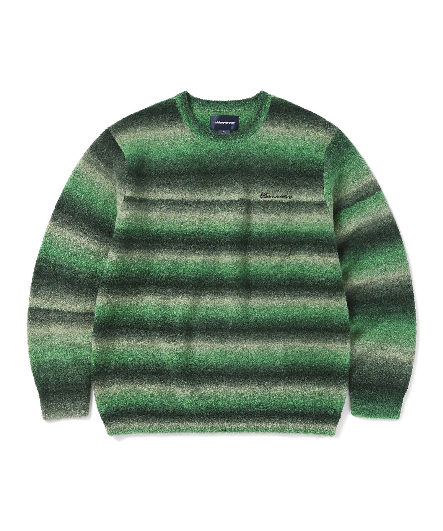 MUSINSA公式 | thisisneverthat Ombre Knit Sweater Green