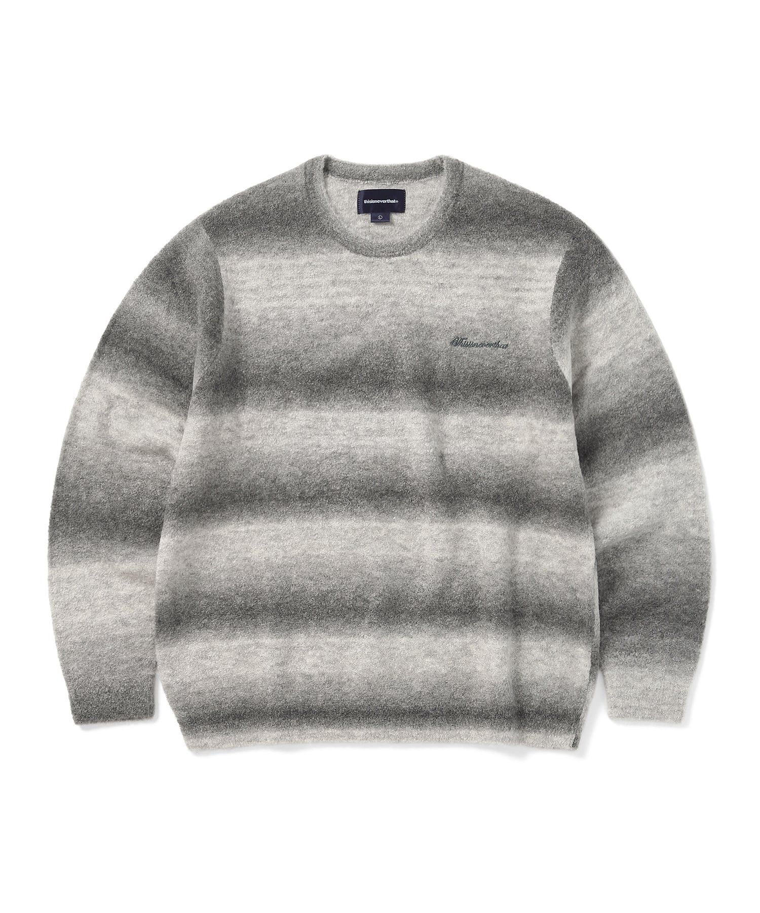 MUSINSA | thisisneverthat Ombre Knit Sweater Grey
